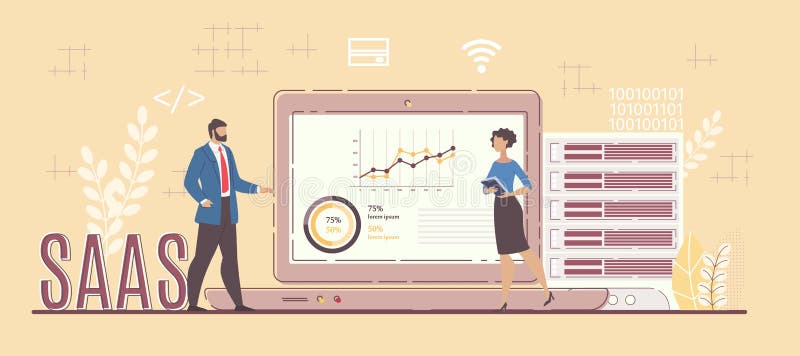 Business Software Service for Project Analysis stock illustration