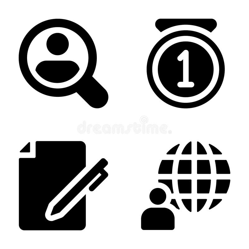 Business Solid Icons stock illustration Business Solid Icons stock illustration