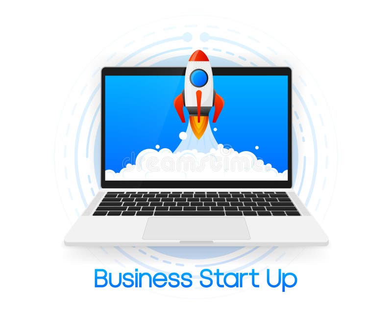 Business Startup Launching Products Start Up And Rocket Concept