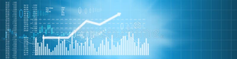 Financial investing stock market abstract blue background. Financial investing stock market abstract blue background