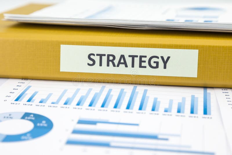 Business strategy with data analysis and graphs royalty free stock images