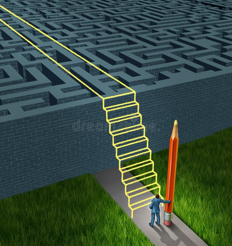 Business Strategy Solutions royalty free illustration