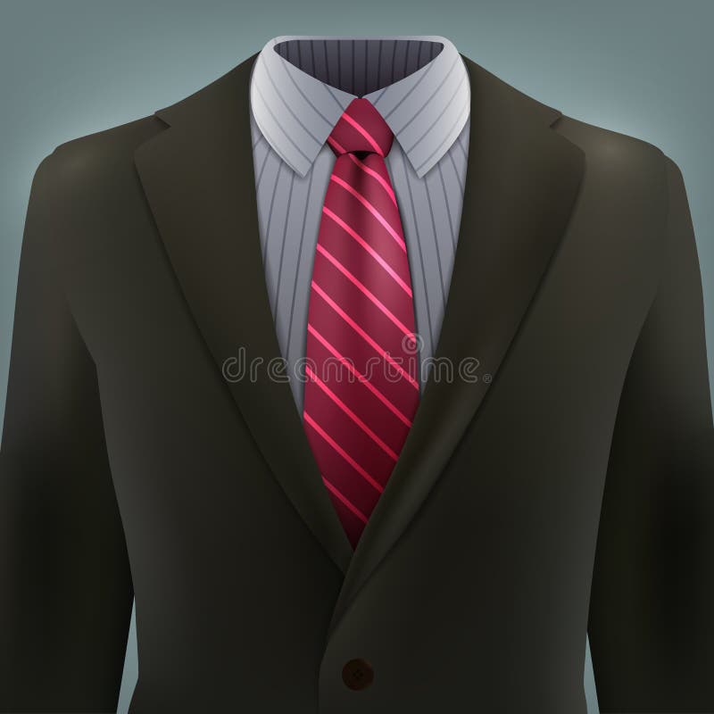 Business suit with a tie stock illustration
