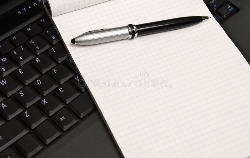 Business Taking Notes by a Laptop Stock Image Image of equipment