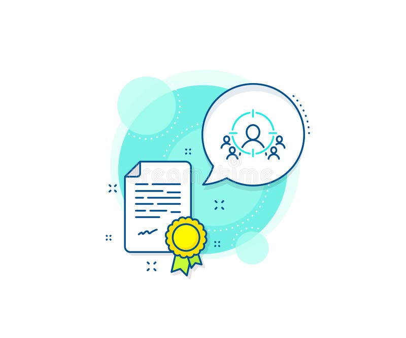 Business targeting line icon. Target strategy. Vector stock illustration