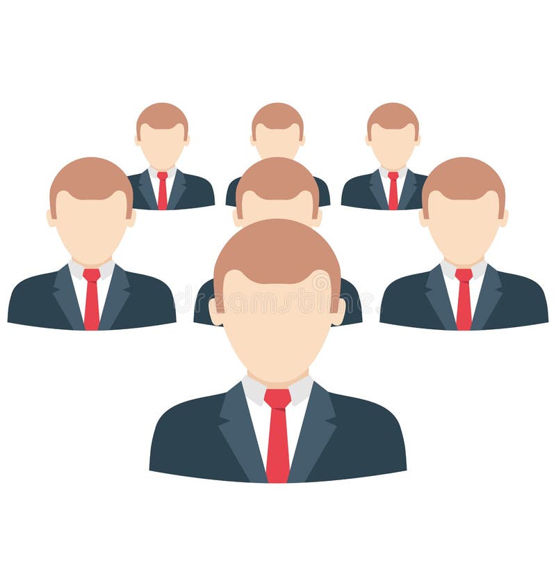 Business team, Customers isolated which can be easily edit or modified stock illustration
