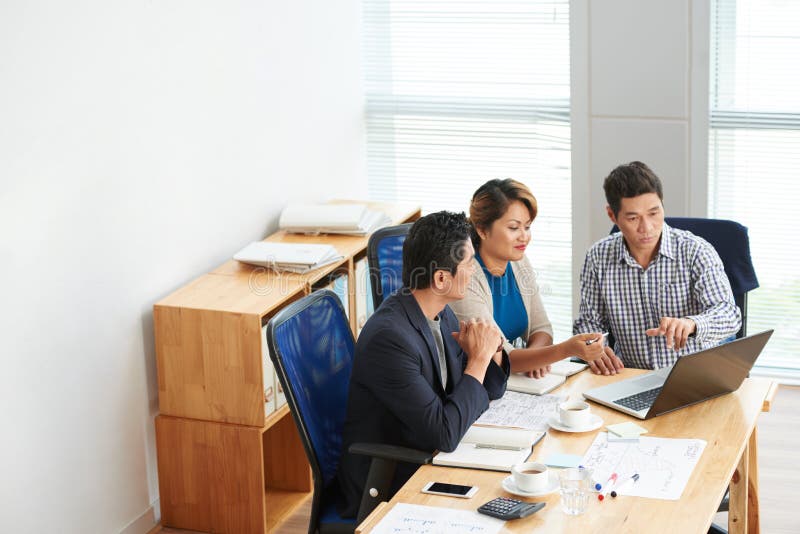 Business Team Developing Plan royalty free stock photos