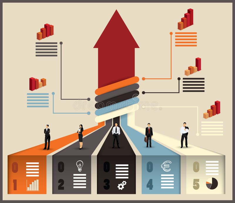 Business team flow chart infographic vector illustration Business team flow chart infographic vector illustration