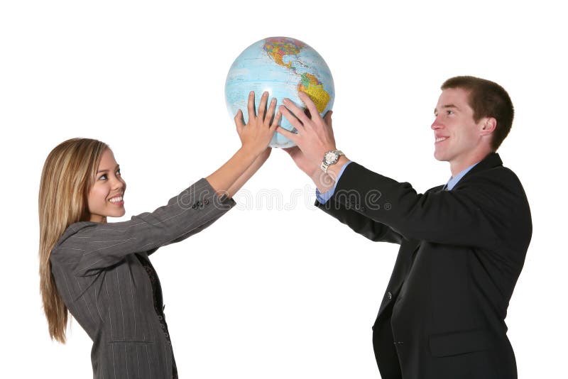 A business team holding up a globe of the earth. Male hand holding businessman stock images, royalty-free photos and pictures