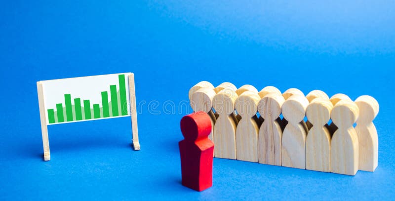 Business team with leader stand with schedule. Profit and finance concept. Business planning and strategy. Financial performance stock photos Business team with leader stand with schedule. Profit and finance concept. Business planning and strategy. Financial performance stock photos