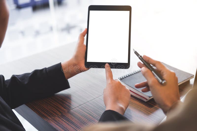 Business team meeting working with new startup project, discussion and analysis data the charts and graphs. Digital tablet stock photo