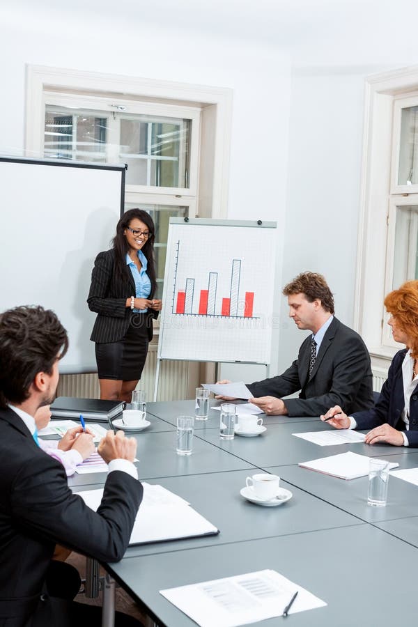 meeting presentation stock photo