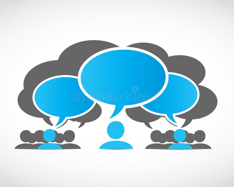 Business Teams with Thought Bubbles Stock Vector Illustration of