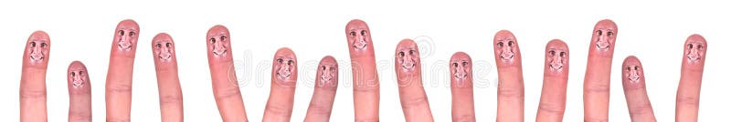 Business Teamwork Concept Happy Smiling Fingers stock image Business Teamwork Concept Happy Smiling Fingers stock image