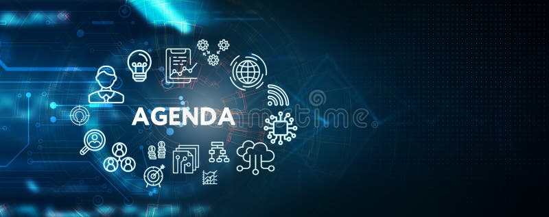 Business, Technology, Internet and Network Concept. Agenda Stock ...