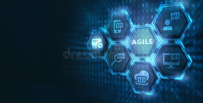 Business, Technology, Internet and network concept. Agile Software Development stock photo