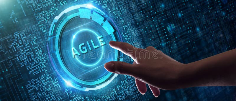 Business, Technology, Internet and network concept. Agile Software Development stock image