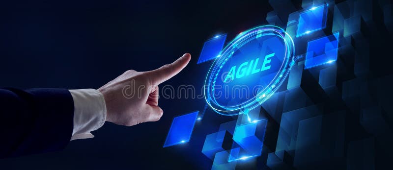 Business, Technology, Internet and network concept. Agile Software Development royalty free stock image