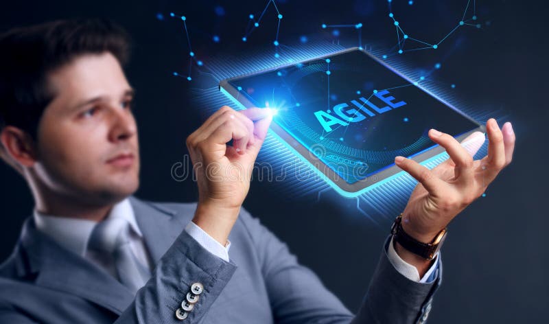 Business, Technology, Internet and network concept. Agile Software Development stock image