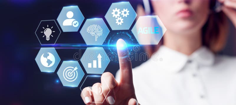Business, Technology, Internet and network concept. Agile Software Development royalty free stock photo