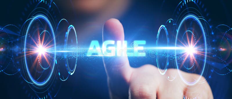 Business, Technology, Internet and network concept. Agile Software Development royalty free stock photos