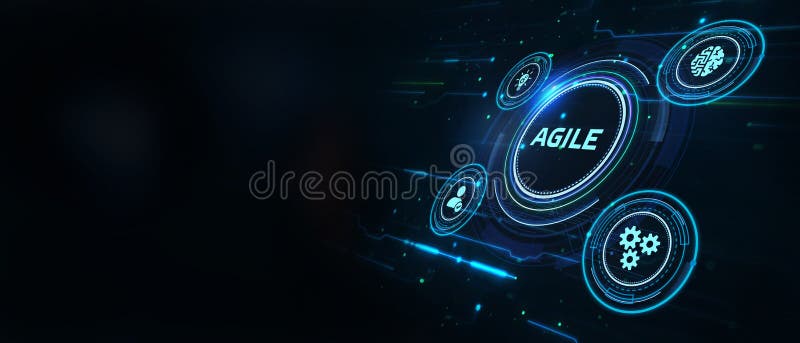 Business, Technology, Internet and network concept. Agile Software Development royalty free stock photography