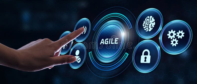 Business, Technology, Internet and network concept. Agile Software Development royalty free stock image