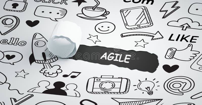Business, Technology, Internet and network concept. Agile Software Development stock image