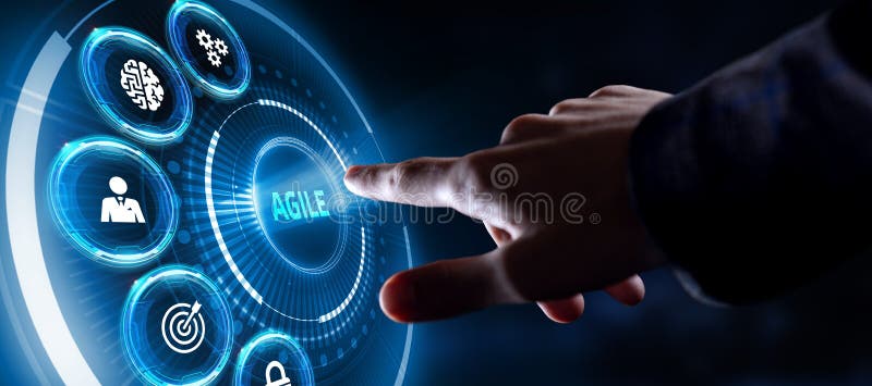 Business, Technology, Internet and network concept. Agile Software Development royalty free stock photography
