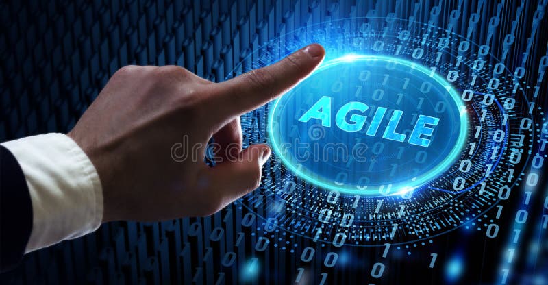 Business, Technology, Internet and network concept. Agile Software Development royalty free stock photo