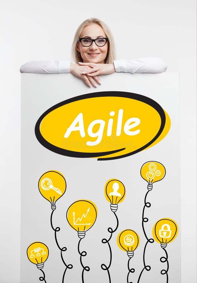 Business, Technology, Internet and network concept. Agile Software Development royalty free stock photography