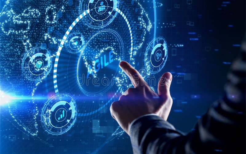 Business, Technology, Internet and network concept. Agile Software Development royalty free stock images