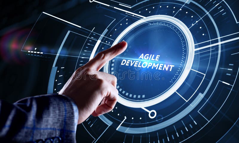 Business, Technology, Internet and network concept. Agile Software Development royalty free stock photo