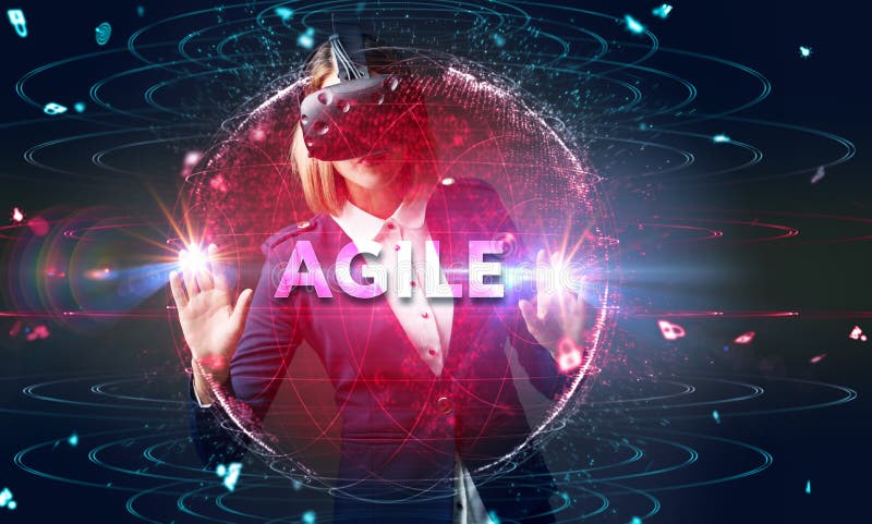 Business, Technology, Internet and network concept. Agile Software Development royalty free stock image