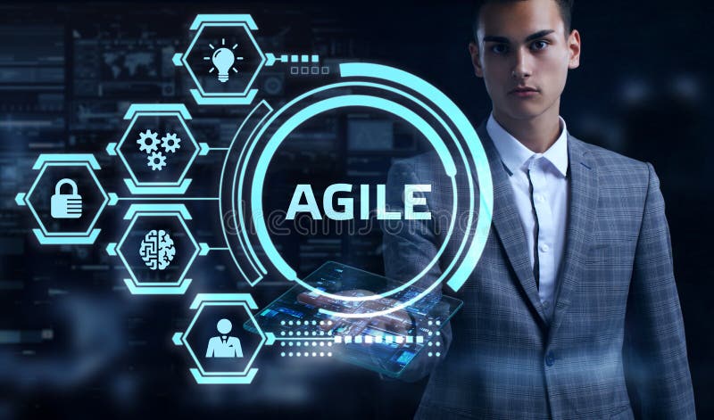 Business, Technology, Internet and network concept. Agile Software Development royalty free stock images