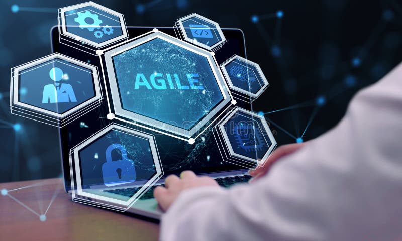 Business, Technology, Internet and network concept. Agile Software Development stock photography