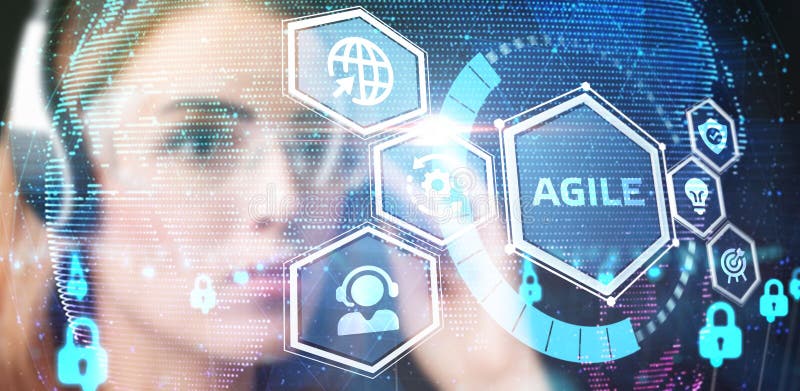 Business, Technology, Internet and network concept. Agile Software Development royalty free stock photography