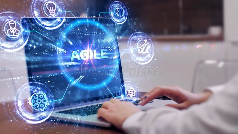 Business, Technology, Internet and network concept. Agile Software Development royalty free stock image
