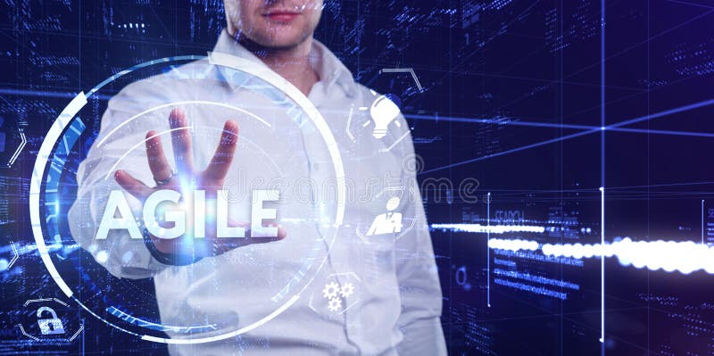 Business, Technology, Internet and network concept. Agile Software Development royalty free stock images
