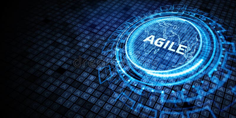 Business, Technology, Internet and network concept. Agile Software Development vector illustration