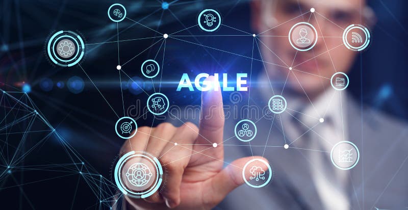 Business, Technology, Internet and network concept. Agile Software Development stock images