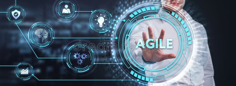 Business, Technology, Internet and network concept. Agile Software Development stock photos