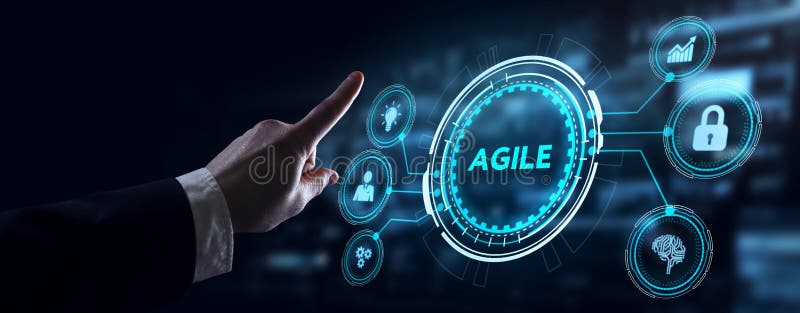 Business, Technology, Internet and network concept. Agile Software Development stock images