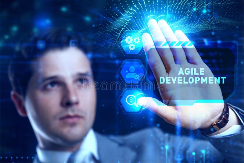 Business, Technology, Internet and network concept. Agile Software Development stock image