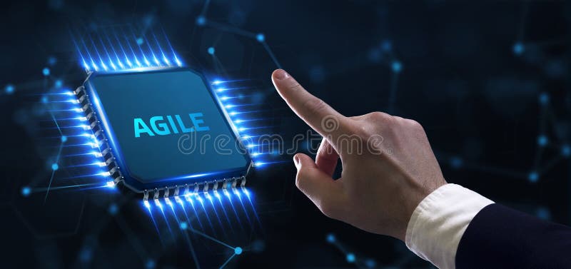 Business, Technology, Internet and network concept. Agile Software Development stock image