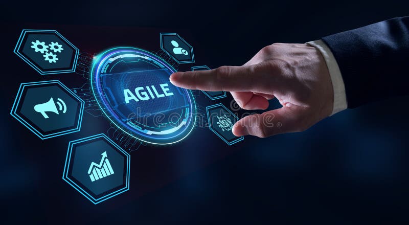 Business, Technology, Internet and network concept. Agile Software Development royalty free stock photo