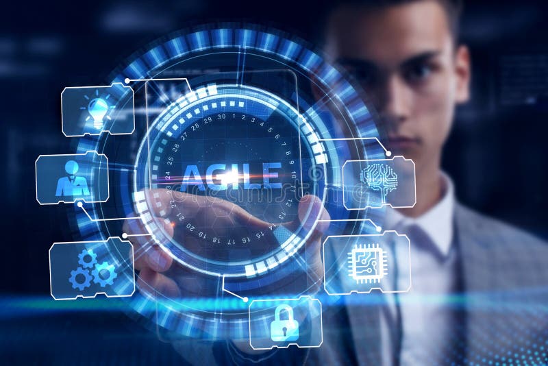 Business, Technology, Internet and network concept. Agile Software Development royalty free stock photo