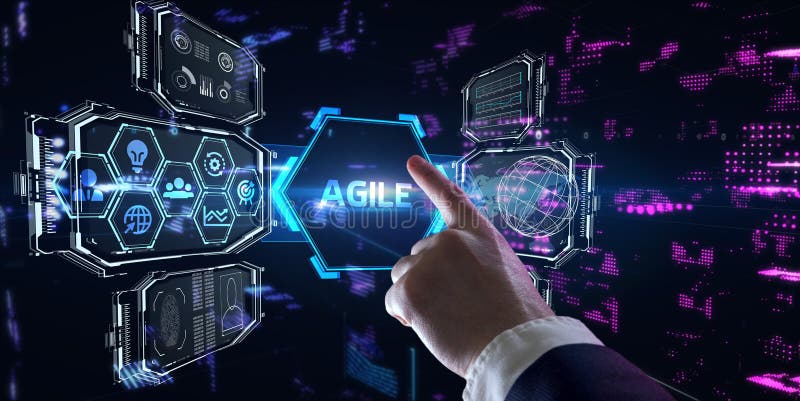 Business, Technology, Internet and network concept. Agile Software Development stock photography