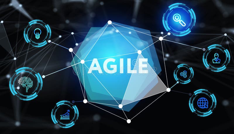 Business, Technology, Internet and network concept. Agile Software Development stock image