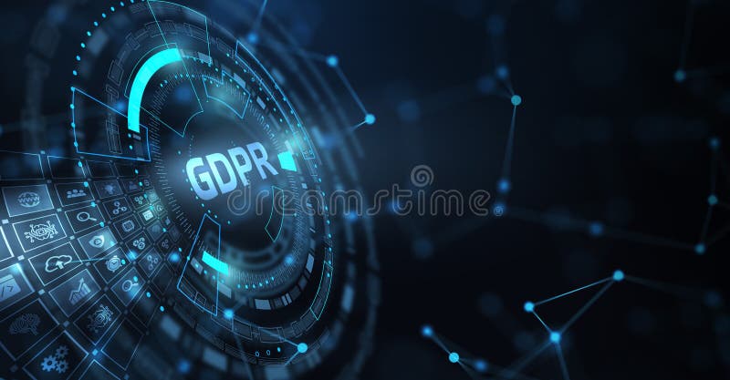 Business, Technology, Internet and network concept. GDPR General Data Protection Regulation stock illustration